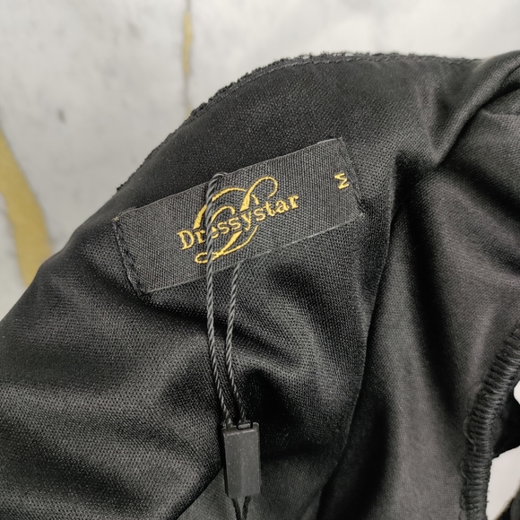 Off The Shoulder Short Sleeve High Low Lace Dress - Picture 8 of 10